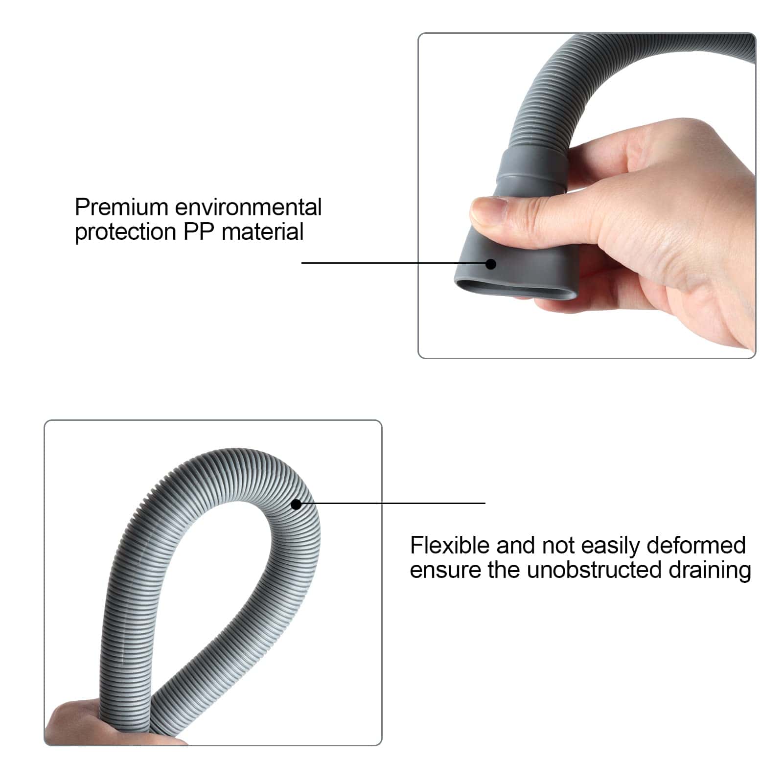 Kit de extensión de manguera de desagüe -Gris - Imagen 6
