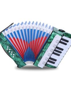 Acordeón para principiantes, 17 teclas 8 bajos Acordeón de