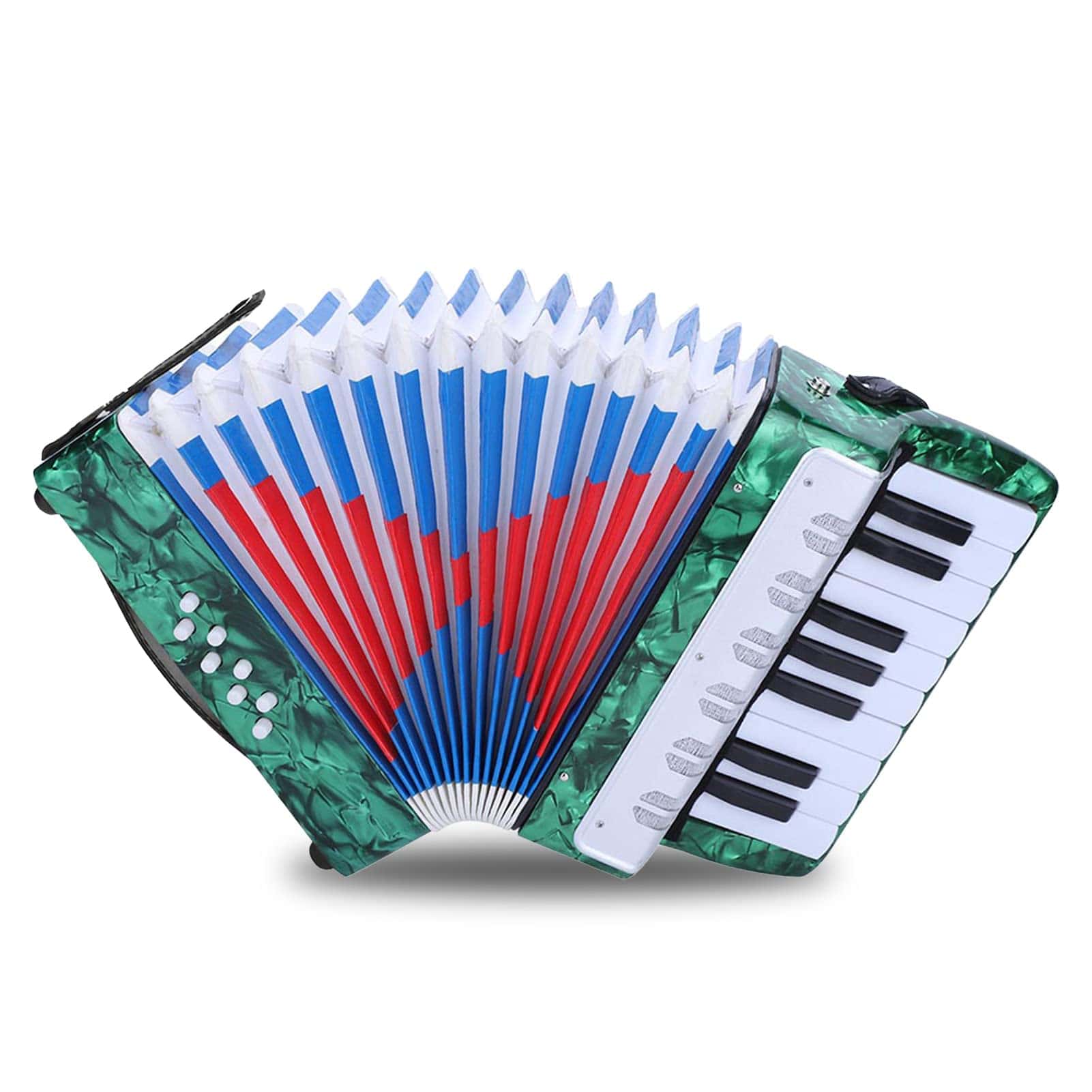 Acordeón para principiantes, 17 teclas 8 bajos Acordeón de