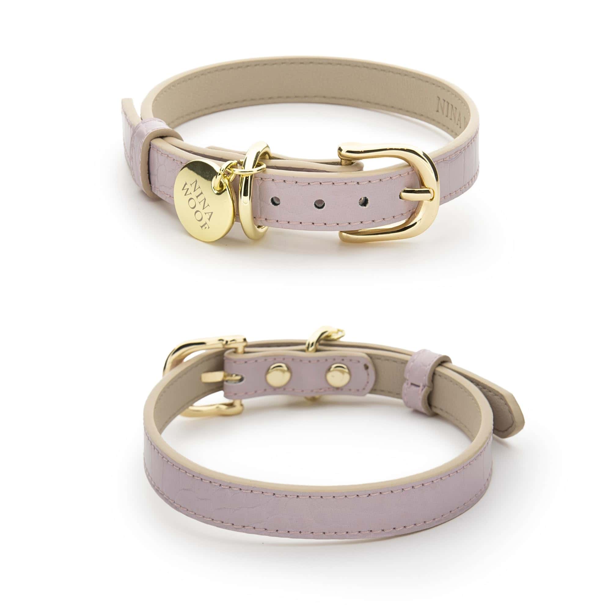 Collar de perro de cuero vegano NINA WOOF Milan - Collar de