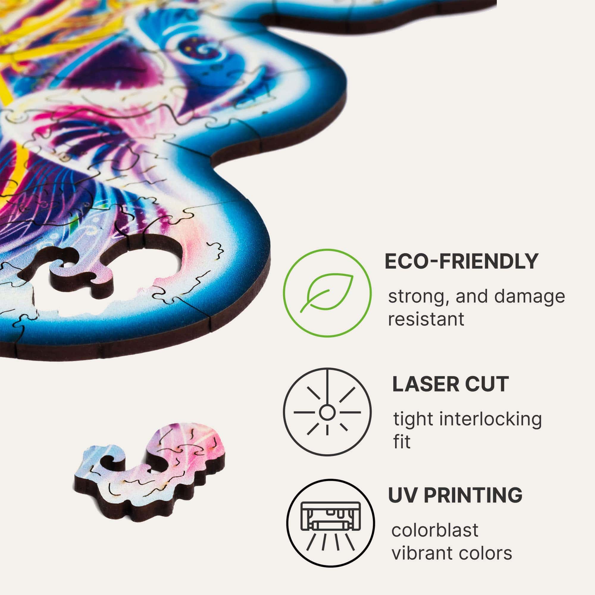 Rompecabezas de madera original UNIDRAGON - Medusas - Imagen 10