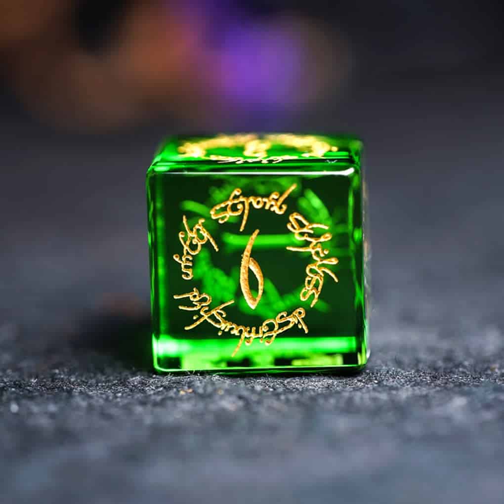 Juego de dados de rol LANGWEI Pretty Green Peridot DND con - Imagen 6