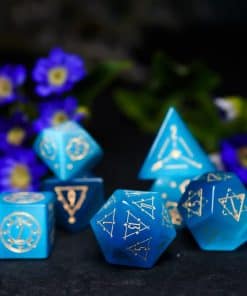 Conjunto de Dados de DND de Pretty Natural Water Blue Opal,