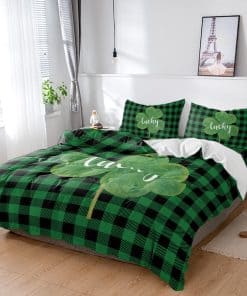 Juegos de Ropa de Cama 4 Piezas Duvet Cover de Trébol de la