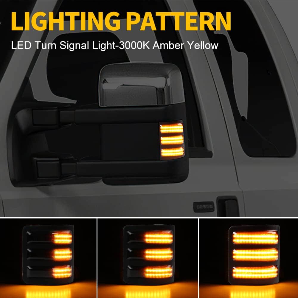 2pcs Luces LED dinámicas para retrovisor lateral Ford Luz - Imagen 8