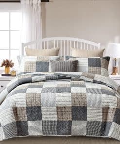 Juego de colchas tamaño twin KALOOLA, funda de cama 100%