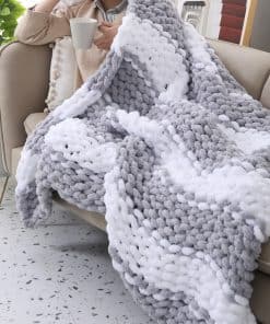 Manta de Punto Grueso SUNYRISY, Manta de Chenilla Suave de