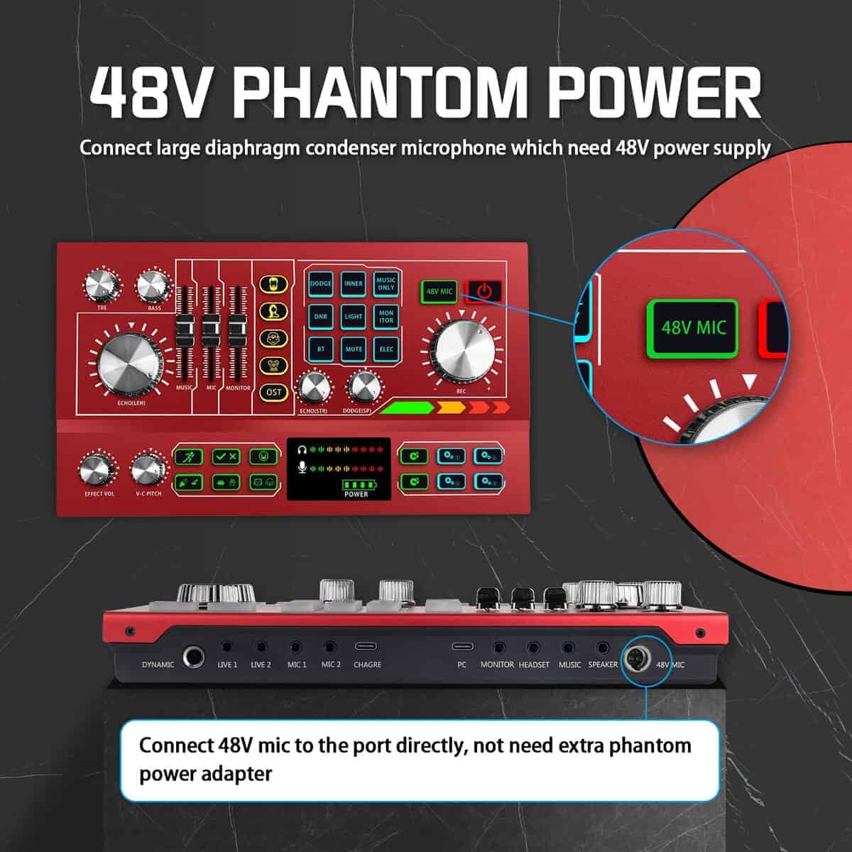 Paquete de Equipos para Podcast Interfaz de Audio Mezclador - Imagen 6