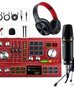 Paquete de Equipos para Podcast Interfaz de Audio Mezclador