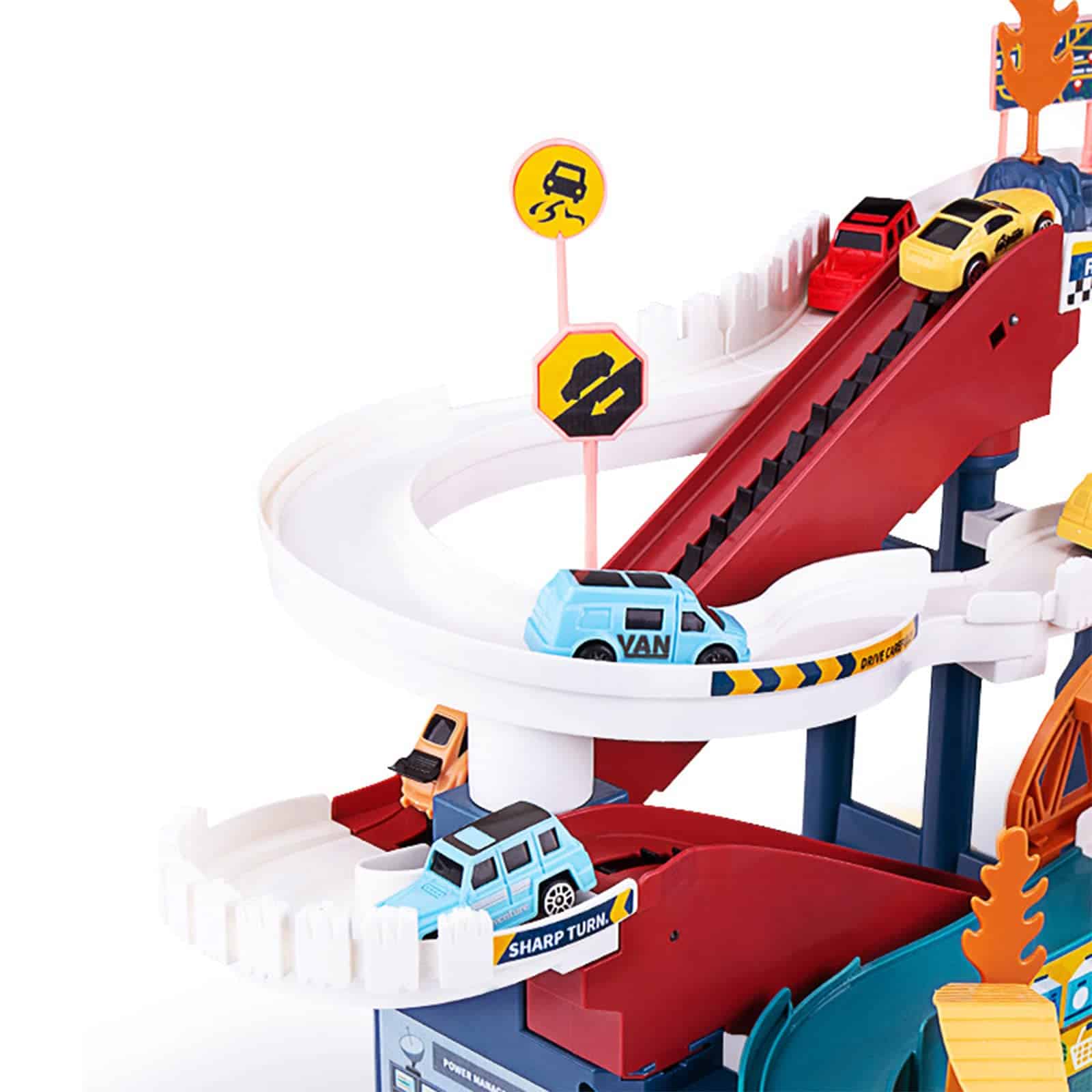 Juego de Pista de Rampa para Autos de Juguete con - Imagen 5