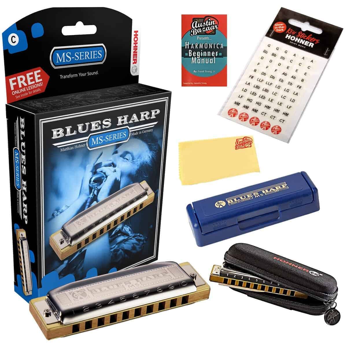 Armónica Hohner 532 Blues Harp MS - Clave de C con