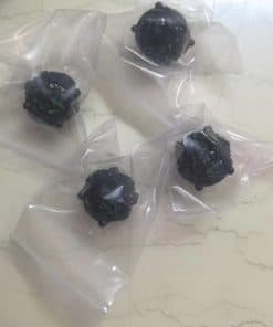 Juego de Dados de Metal DND - D6 Verde y Negro Cthulhu x 4