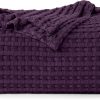 Manta de Algodón Utopia Bedding Plum 300 GSM tipo Gofre