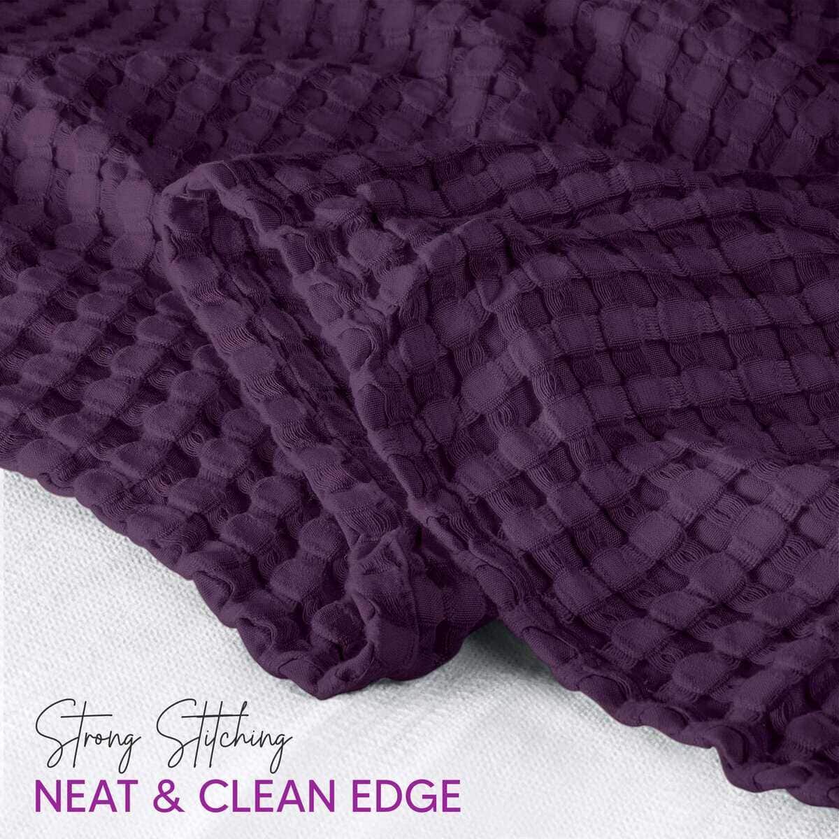 Manta de Algodón Utopia Bedding Plum 300 GSM tipo Gofre - Imagen 4
