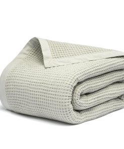 Manta de algodón orgánico 100% certificado GOTS -Sea Foam