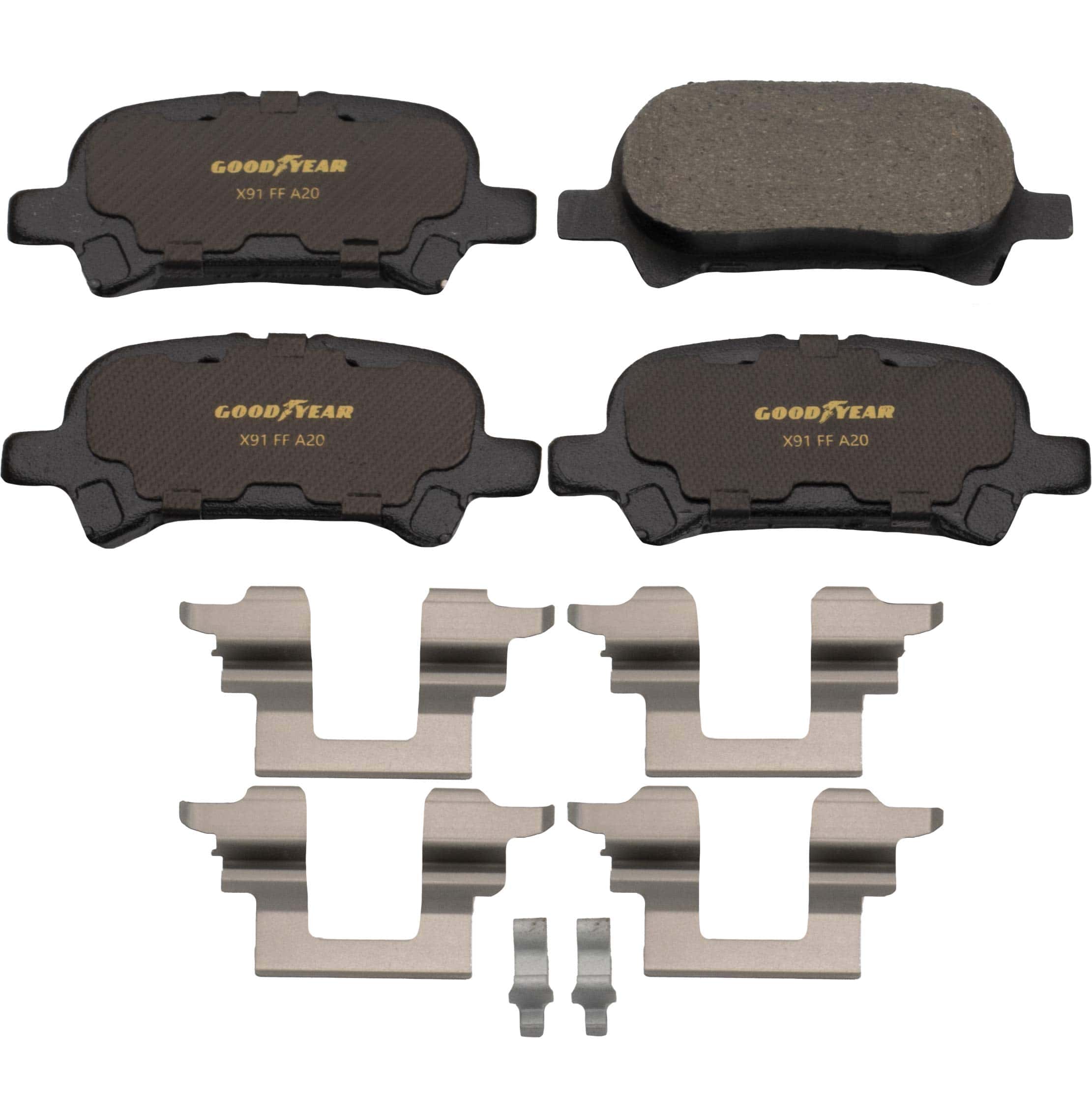 Kit de frenos traseros Goodyear Anti Ox pulidos con rotores - Imagen 6