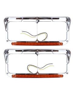 Juego de embellecedores de faros SEPEY con tira de luz LED