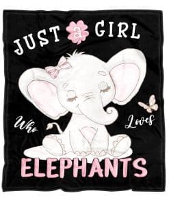 Manta de Elefante Rosa Regalos de Elefante para Mujeres -
