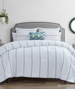 Juego de edredón completo/queen Roadway de 4 piezas