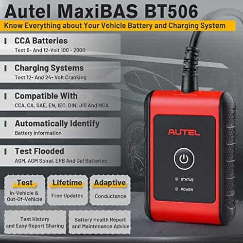 Autel MaxiBAS BT506 Probador de Batería de Coche, 6V 12V - Imagen 3