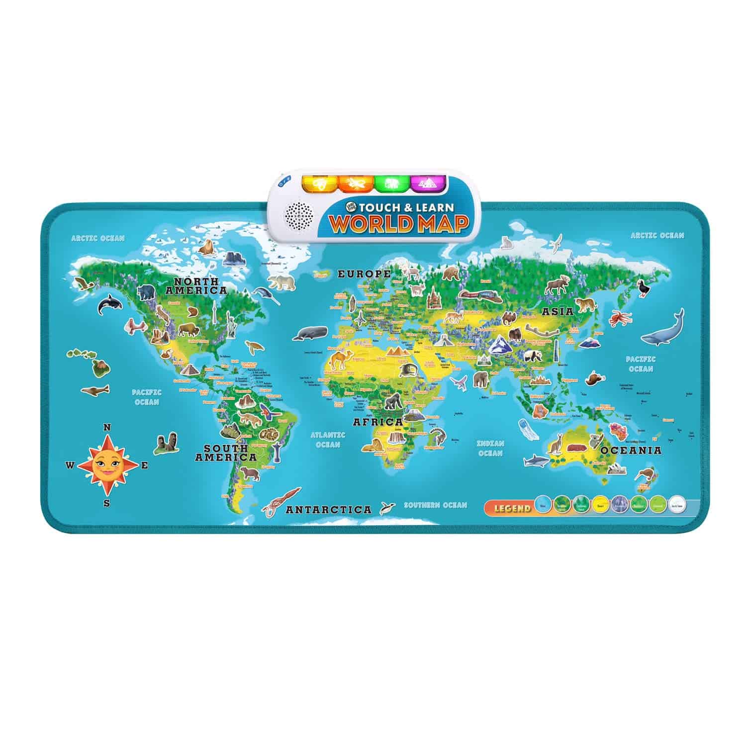 Mapa del Mundo Táctil y Educativo LeapFrog (Versión en