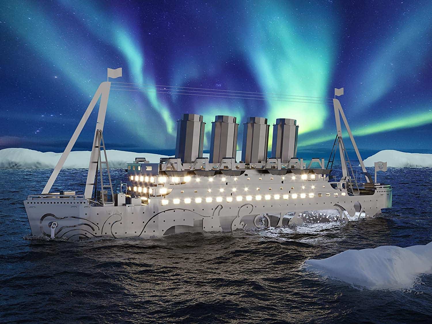 Modelo de Titanic perdido en el mar a escala de acero - Imagen 4