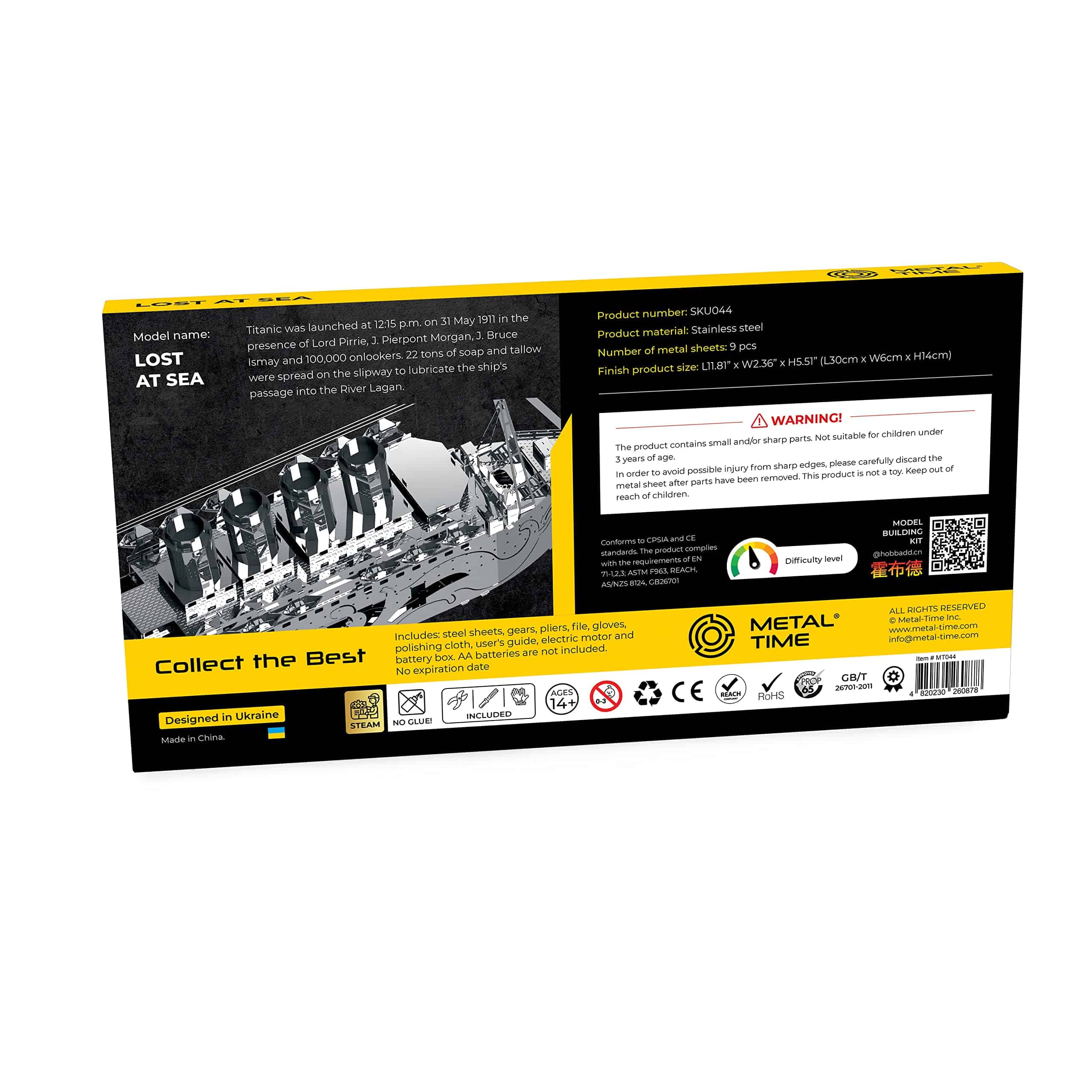 Modelo de Titanic perdido en el mar a escala de acero - Imagen 7