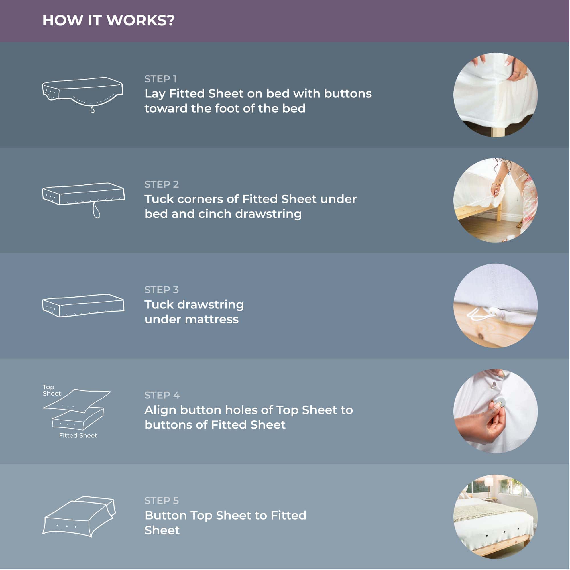Juego de Sábanas Ajustables y Sábana Superior Tamaño Twin - Imagen 6