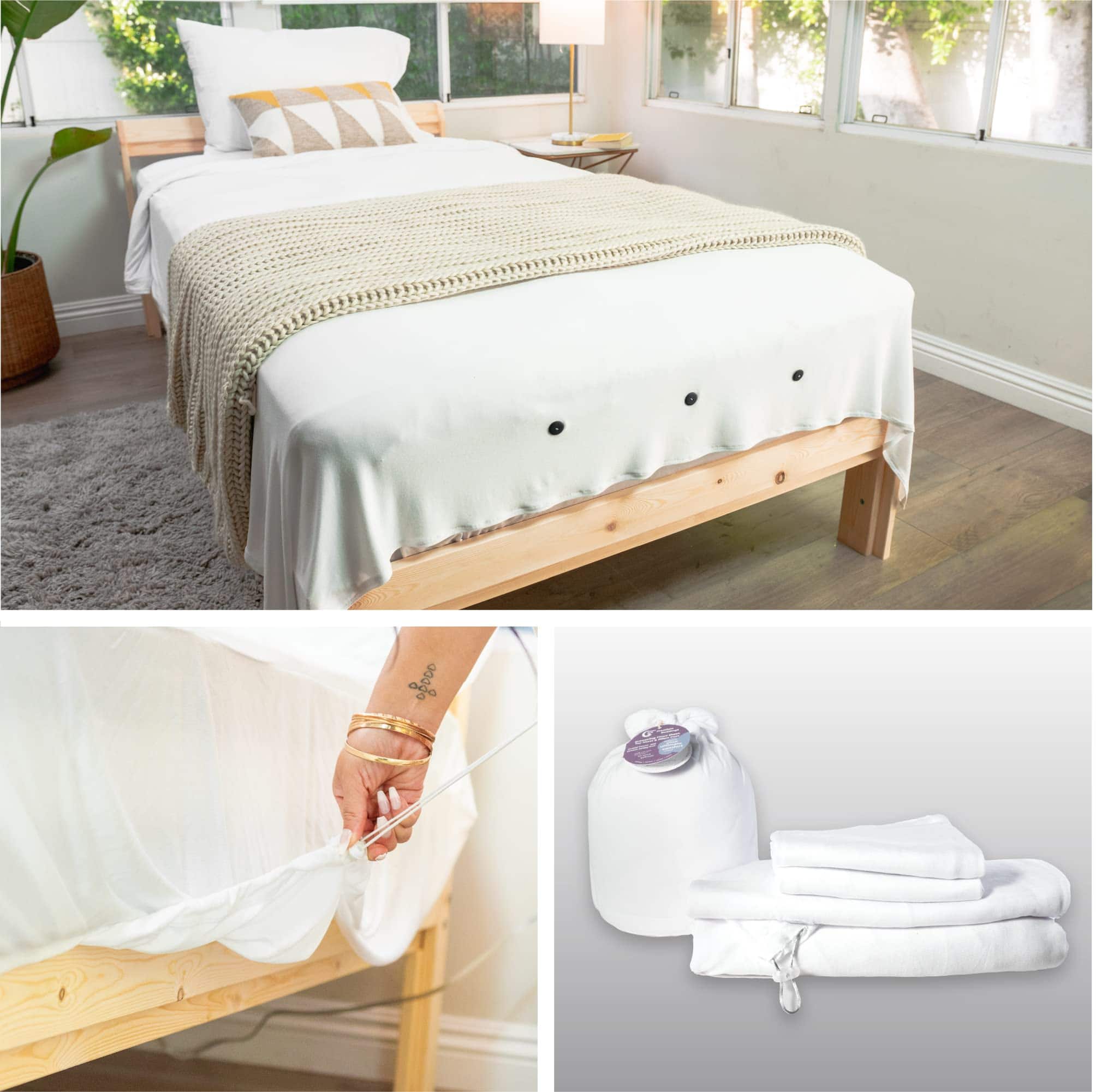 Juego de Sábanas Ajustables y Sábana Superior Tamaño Twin