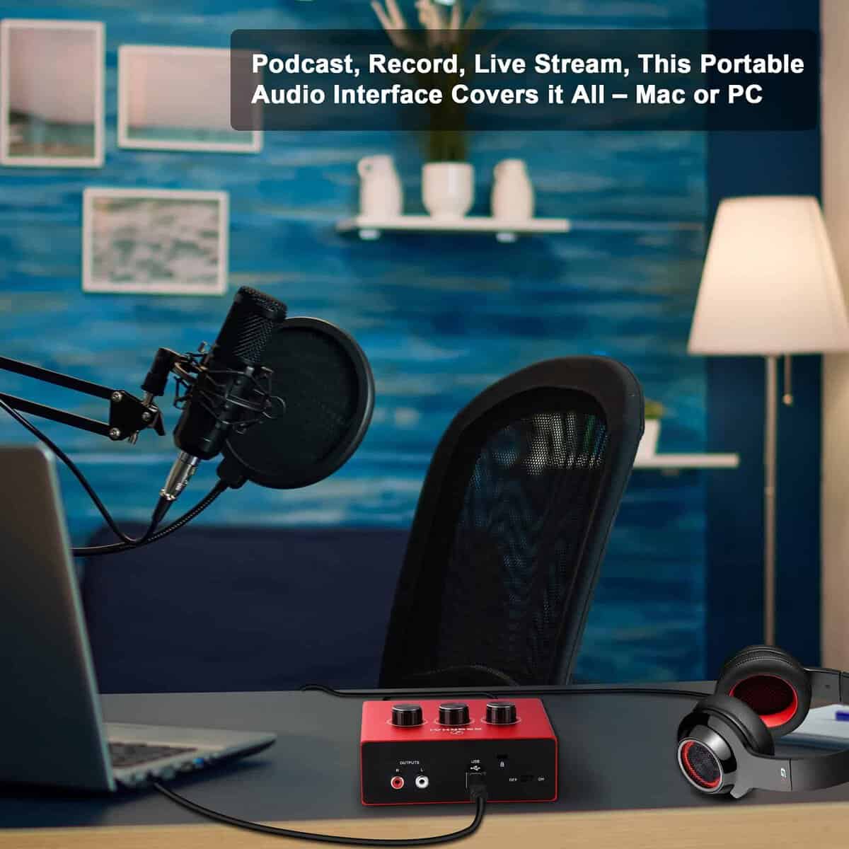 Interfaz de Audio USB con 1x XLR/TRS 1x 1/4" 2X RCA USB, - Imagen 8