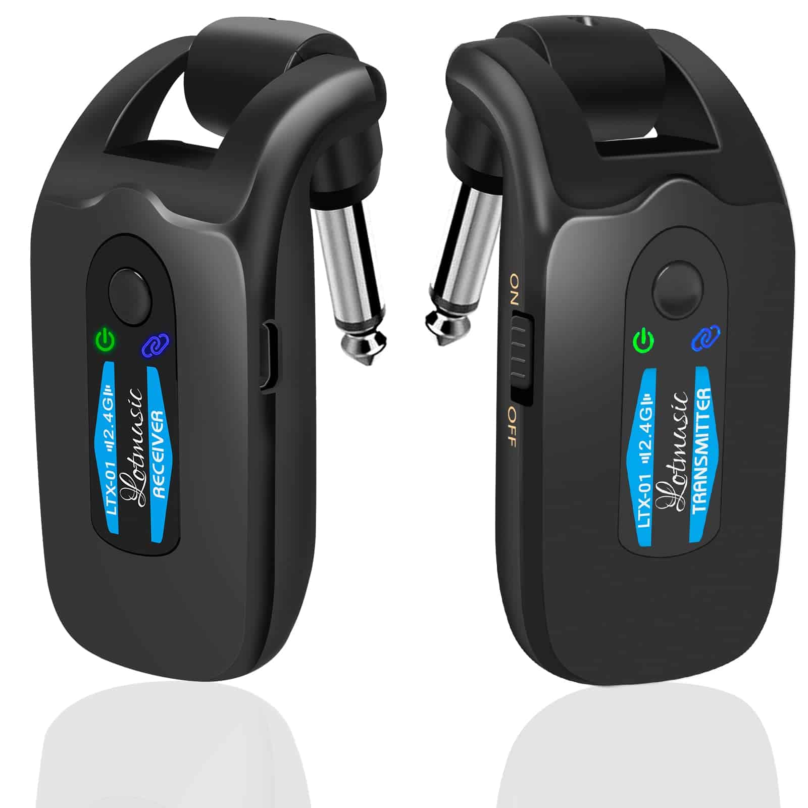 Sistema de Guitarra Inalámbrica 2.4GHZ LOTMUSIC, Transmisor