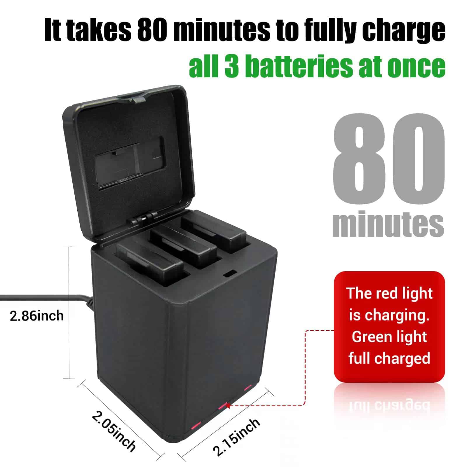 3 Baterías de 1100mAh para Ryze Tech DJI Tello + Cargador - Imagen 3