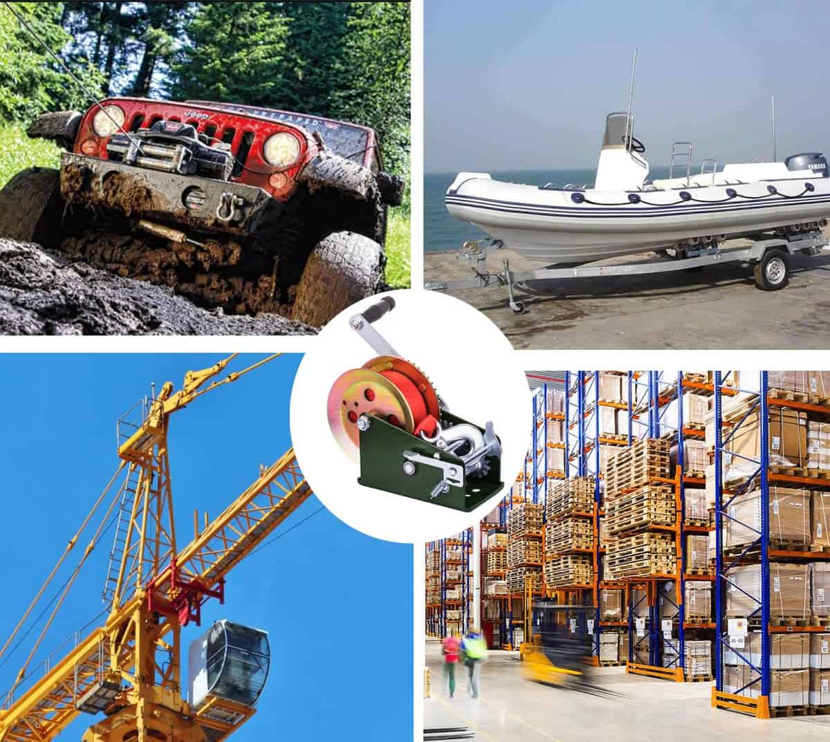 Malacate manual resistente Heavy Duty 3500lbs con correa de - Imagen 9