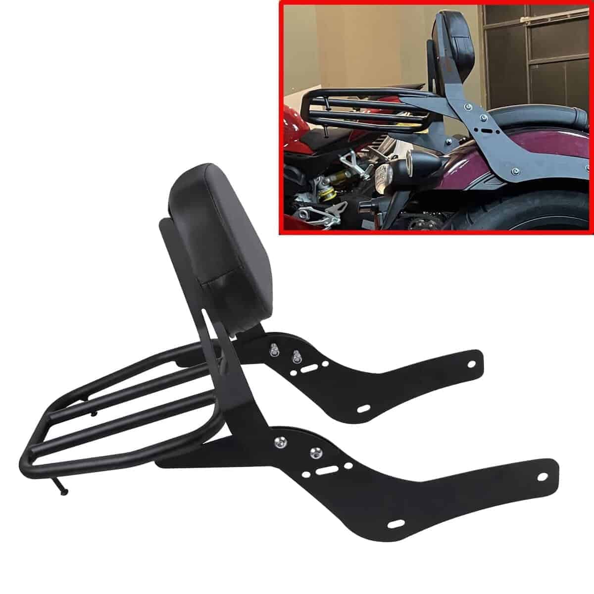 Worldmotop Respaldos de Sissy Bar para Asiento Trasero de - Imagen 8