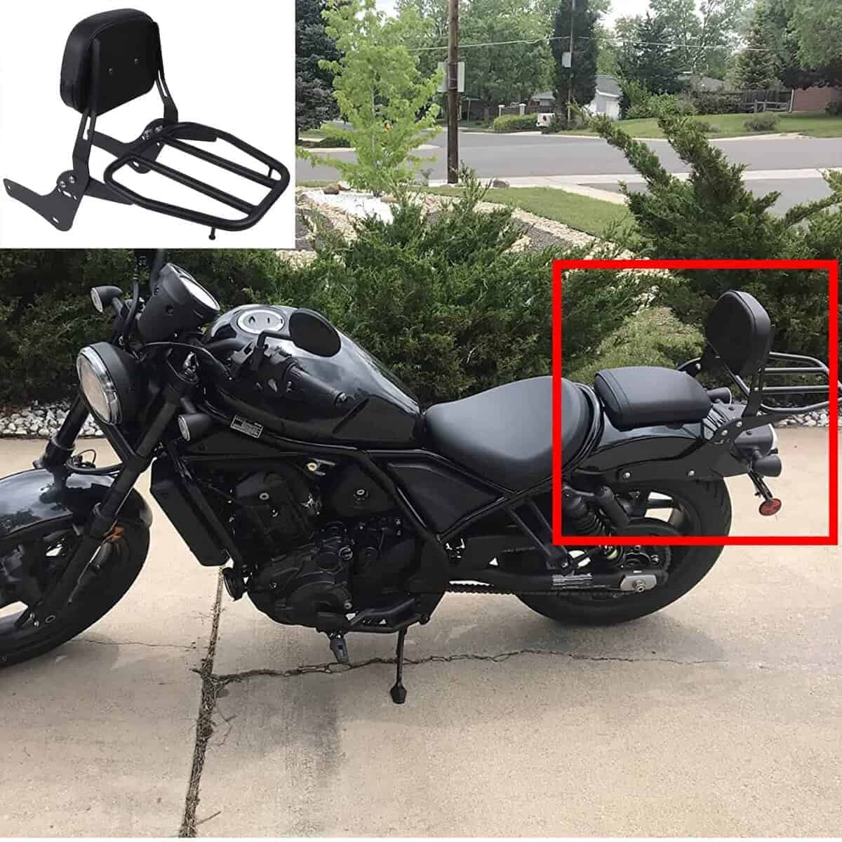 Worldmotop Respaldos de Sissy Bar para Asiento Trasero de - Imagen 5