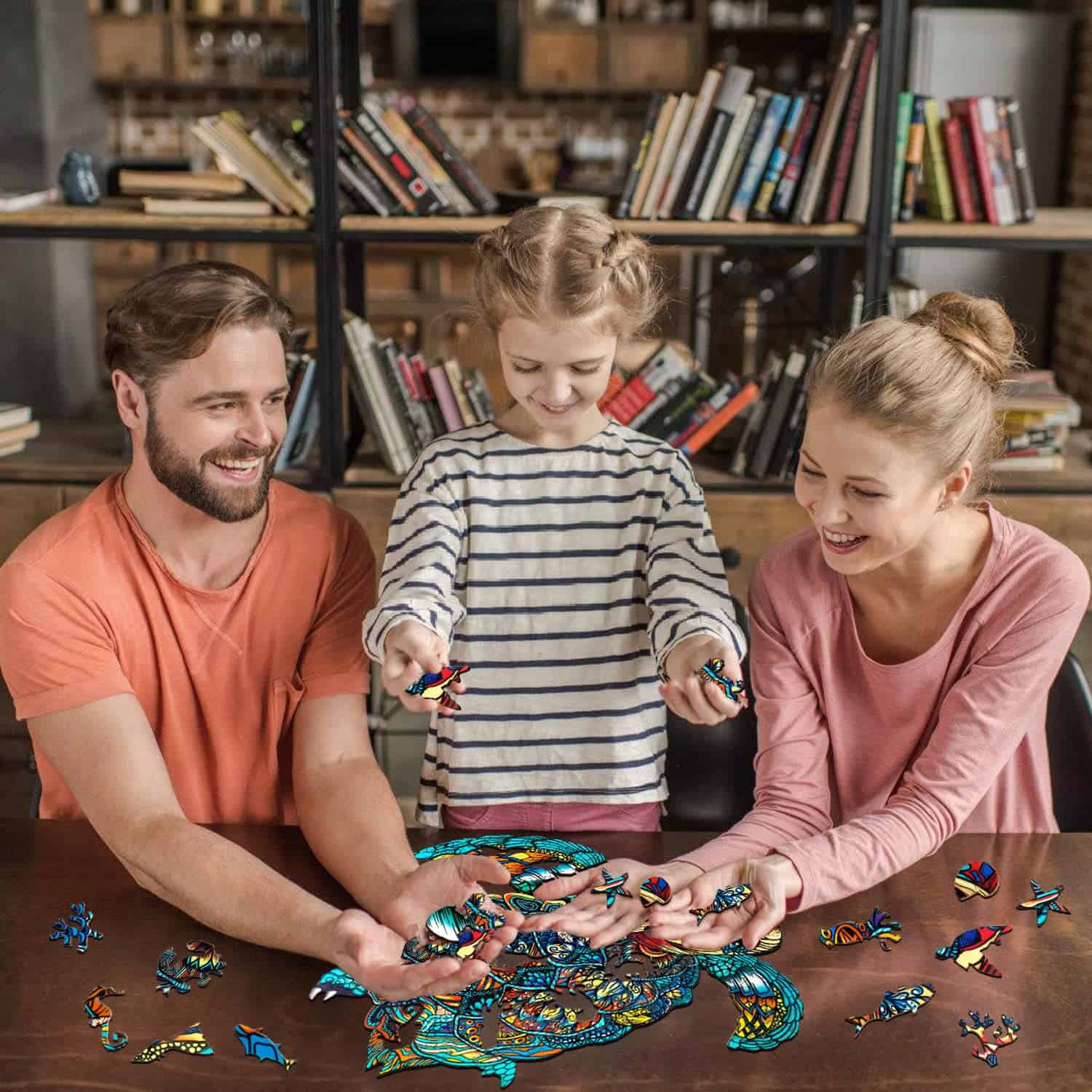 Rompecabezas de madera Jigfoxy para adultos, -Tortuga Resuel - Imagen 3