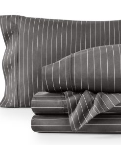 Juego de sábanas Bare Home King - Lujo -Gris/Blanco