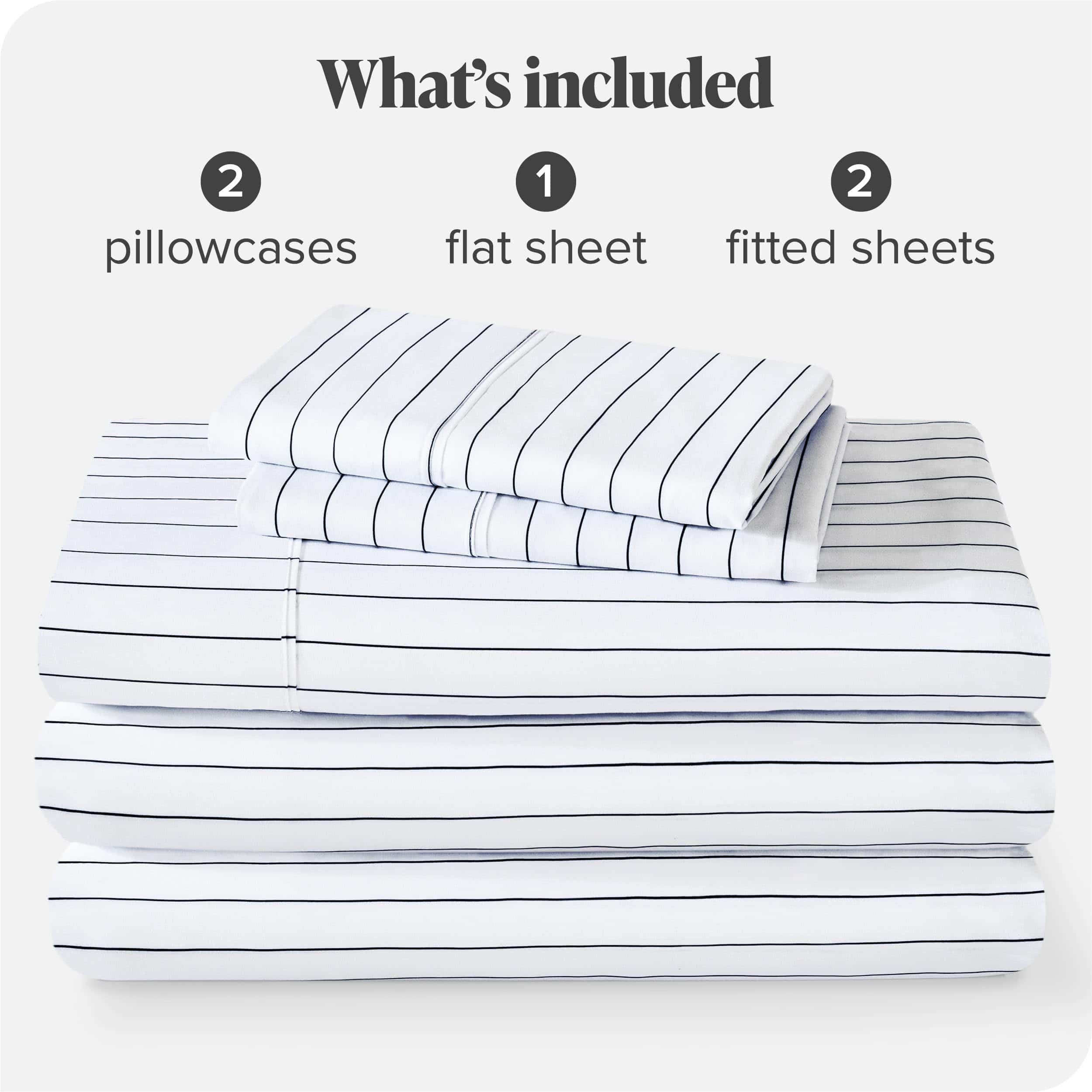 Juego de sábanas Split King Bare Home - -Blanco/Midnight - Imagen 9