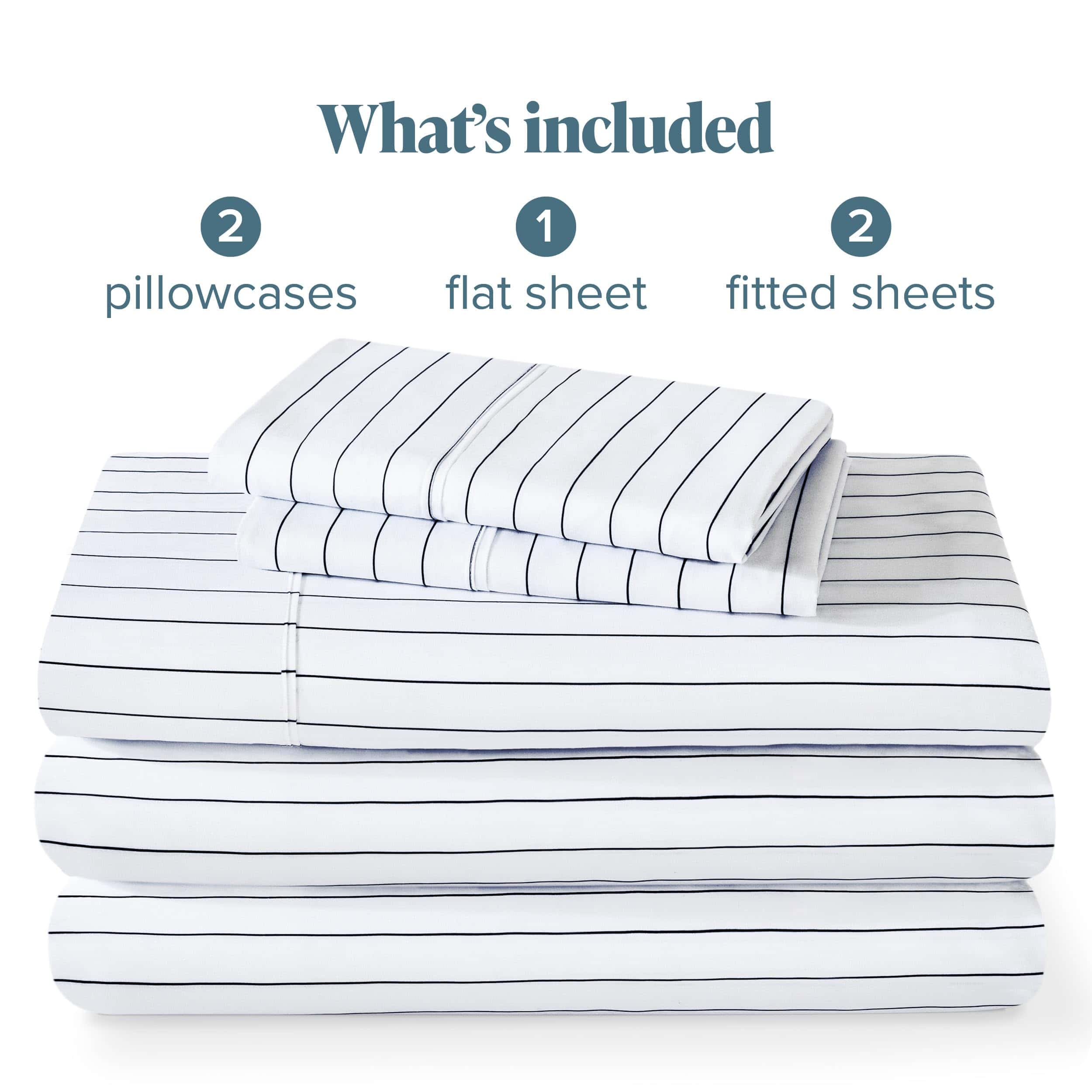 Juego de sábanas Split King Bare Home - -Blanco/Midnight - Imagen 8