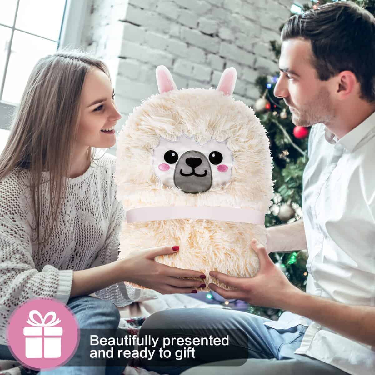 Manta Llama Alpaca con Capucha para Adultos - Peluche Súper - Imagen 8