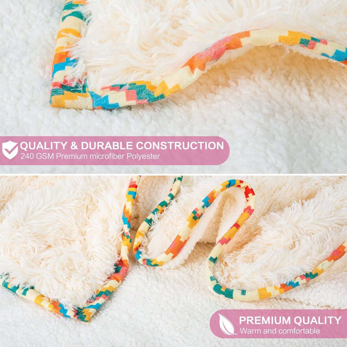 Manta Llama Alpaca con Capucha para Adultos - Peluche Súper - Imagen 5