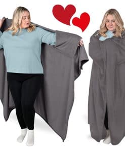 Manta Wearable para Adultos con Mangas -Gris Onyx