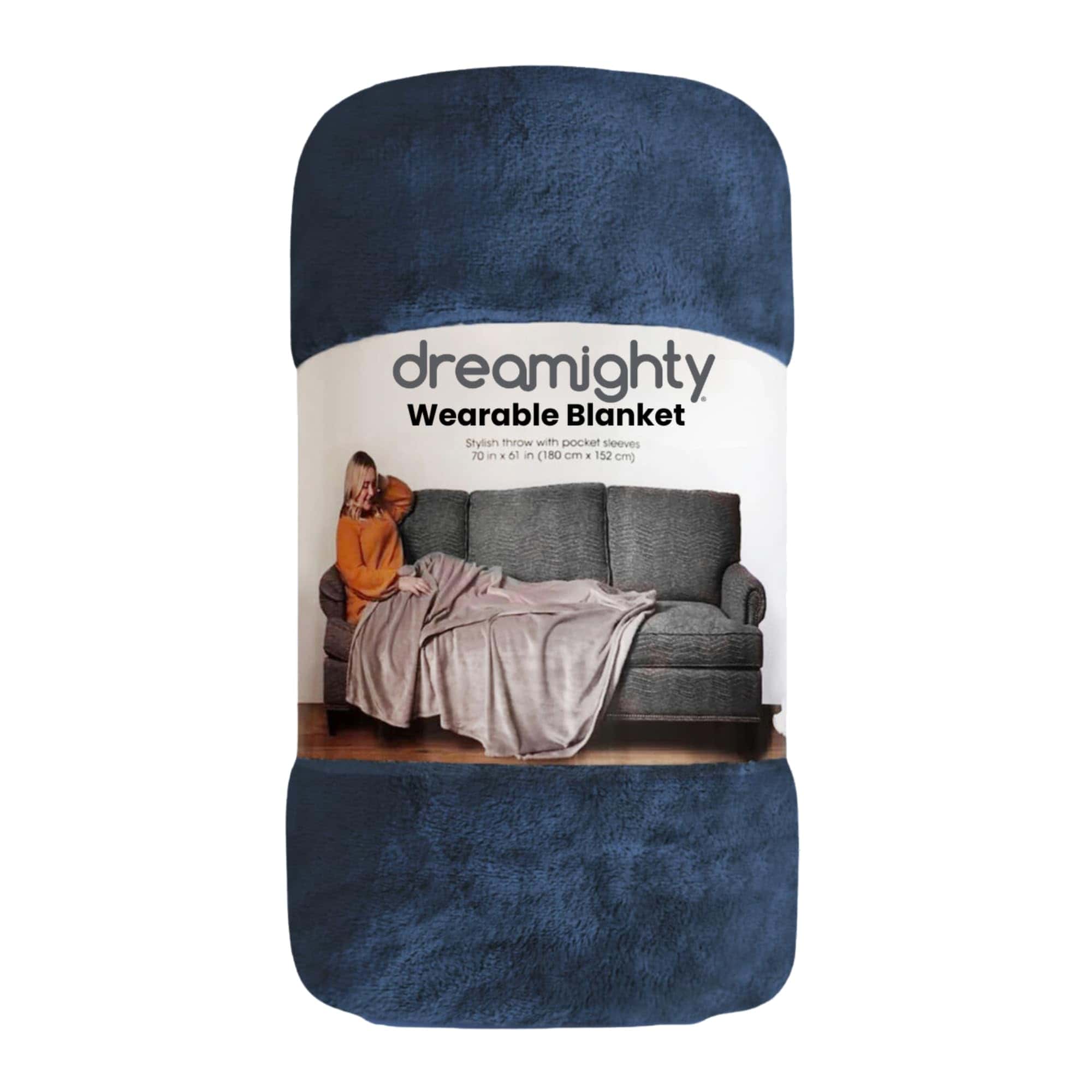 Manta portátil para adultos con mangas -Azul Estrellado - Imagen 10