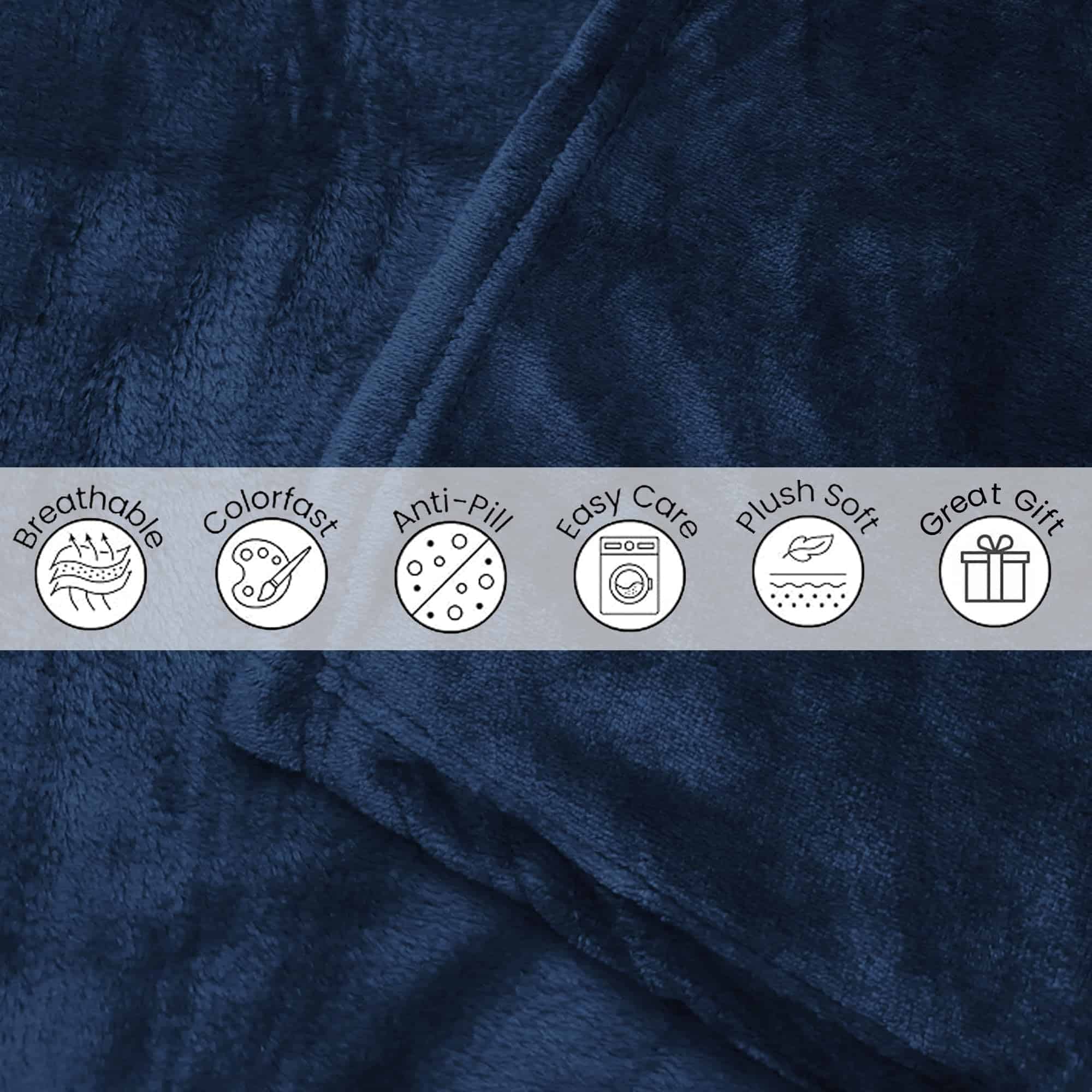 Manta portátil para adultos con mangas -Azul Estrellado - Imagen 9