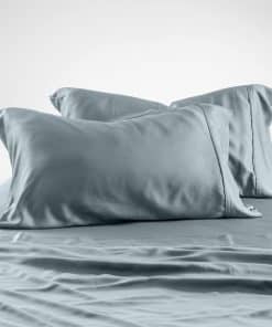 Funda de Almohada de Tencel Eucalipto -Azul Basalto