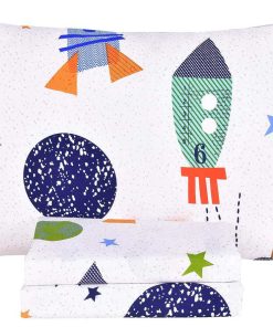 Juego de sábanas de algodón para cama individual de la nave