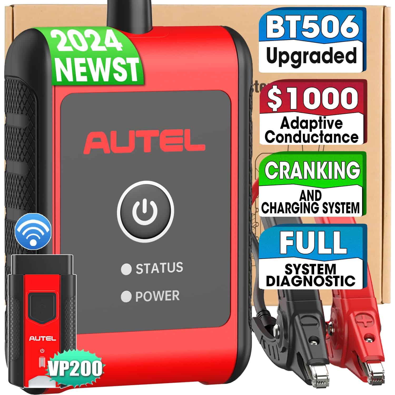 Probador de Batería Autel MaxiBAS BT508, Actualizado de