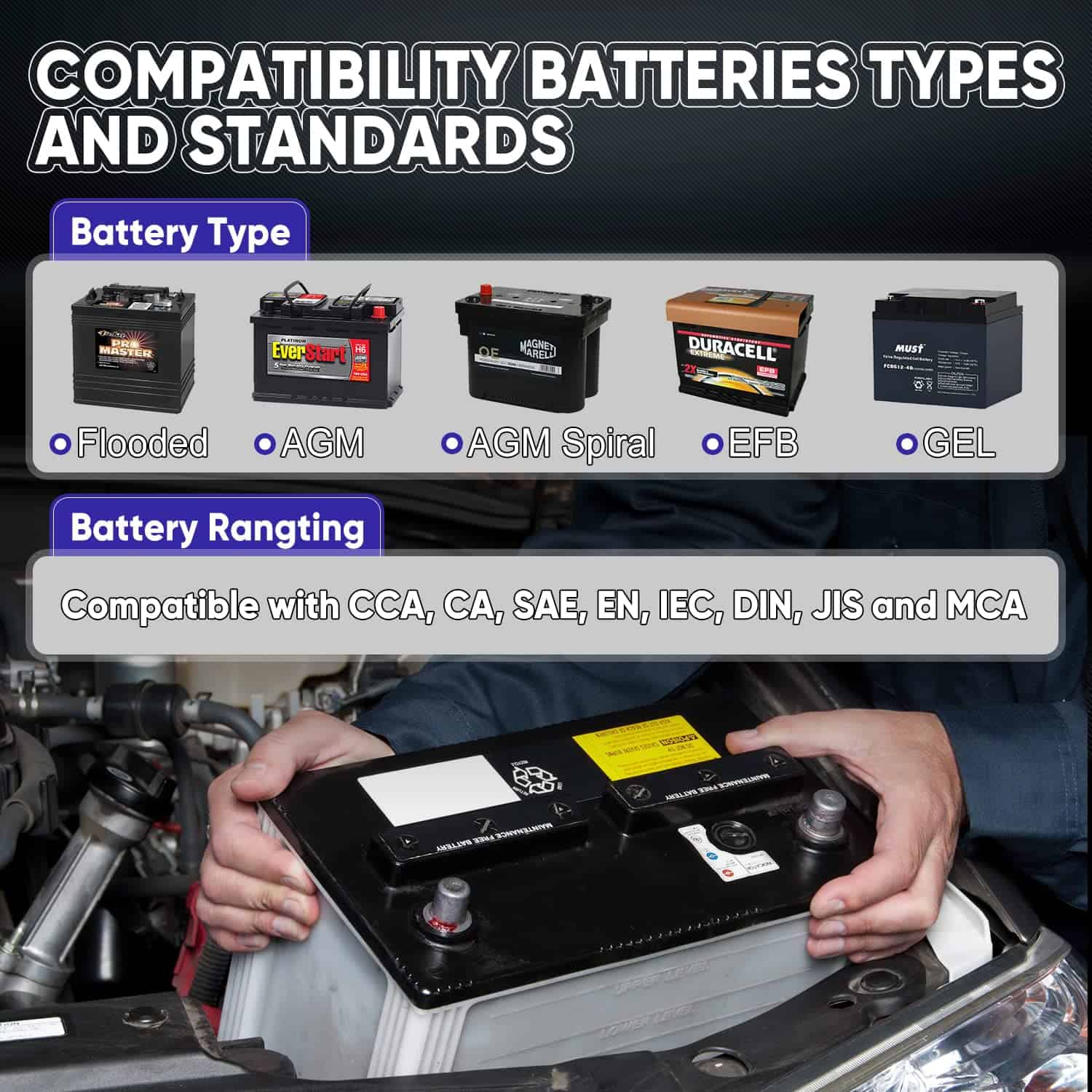 Probador de Batería Autel MaxiBAS BT508, Actualizado de - Imagen 6