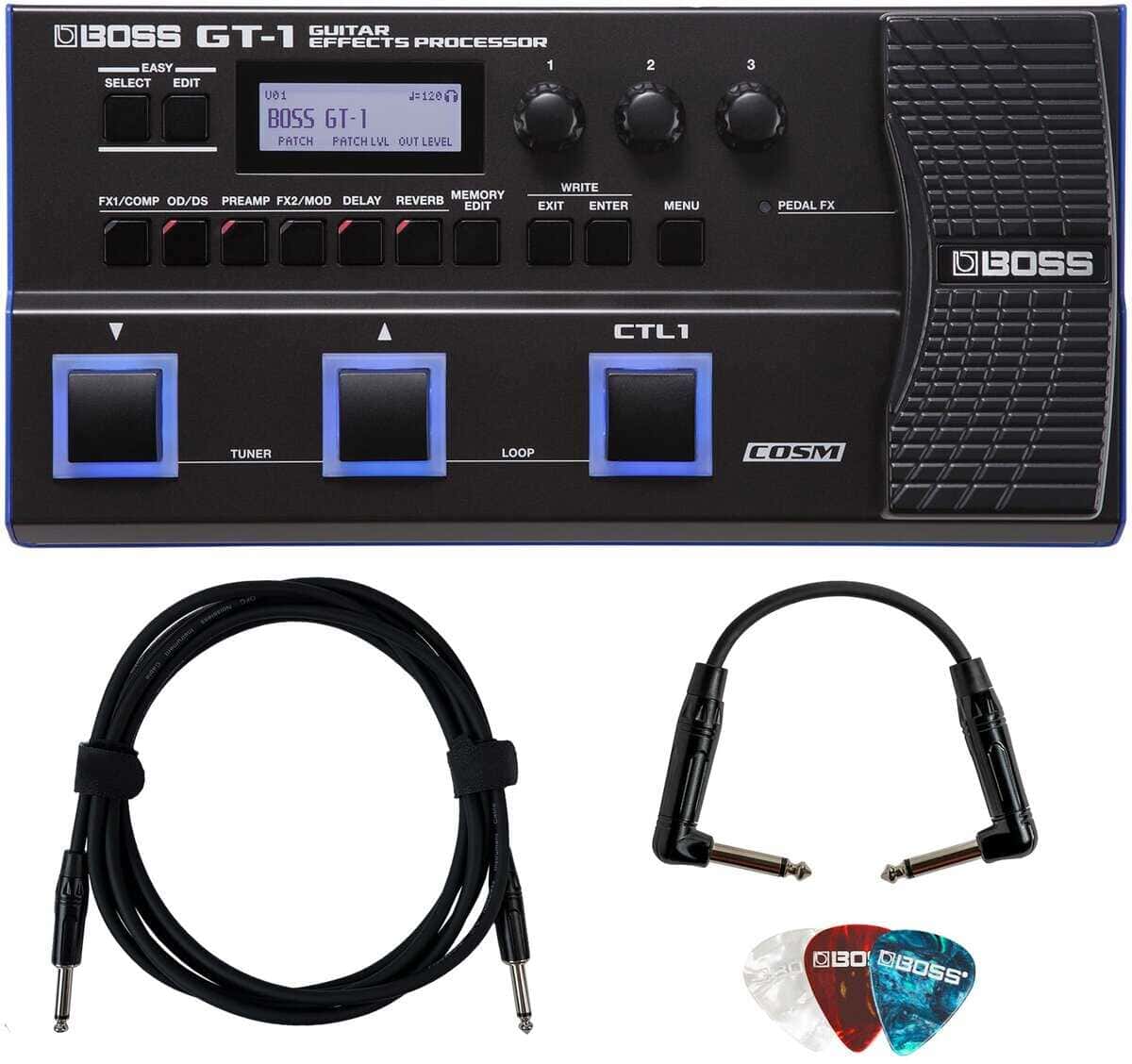 Procesador de Efectos para Guitarra BOSS GT-1 Bundle con