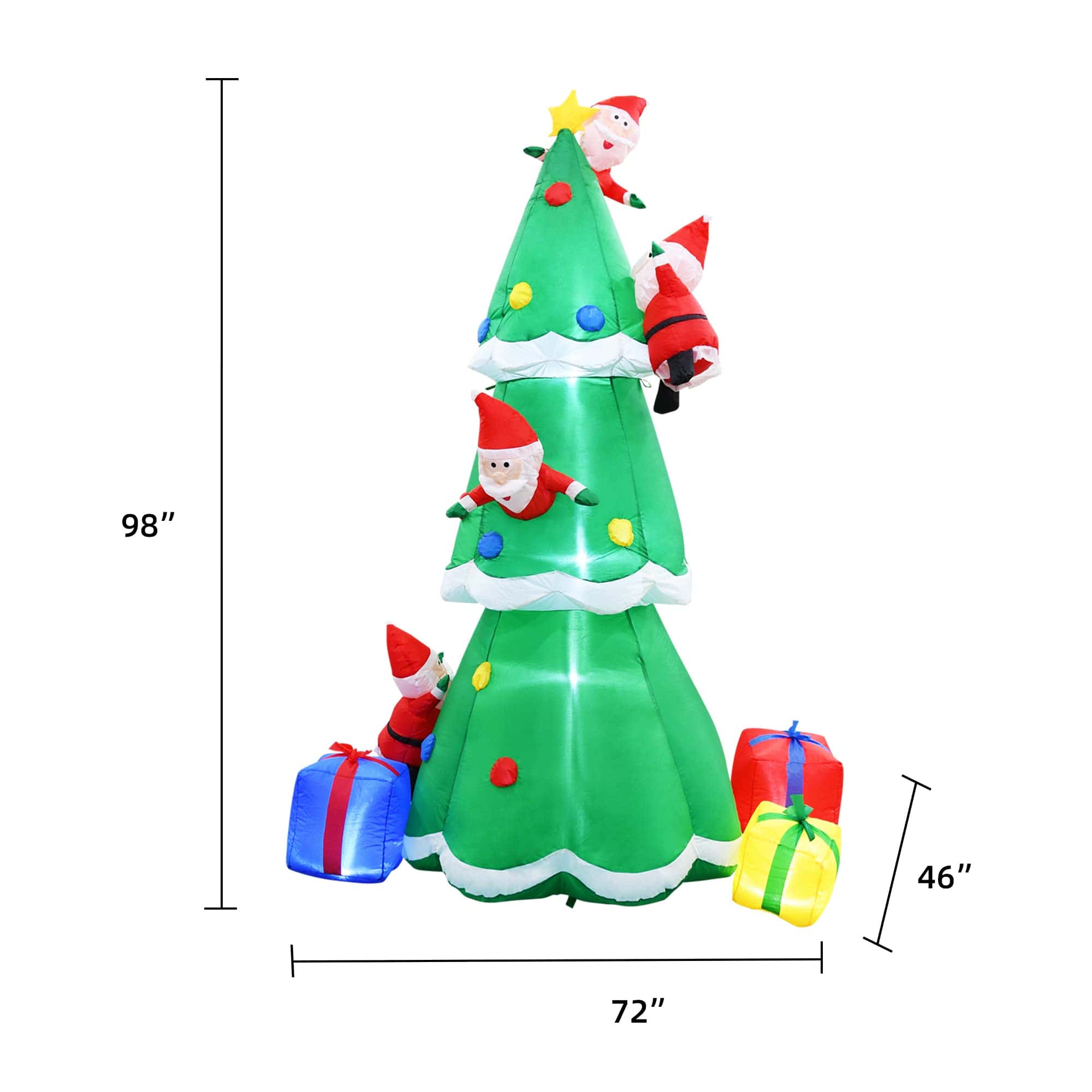 Inflable de 8 pies de Santa subiendo a un árbol - Imagen 5